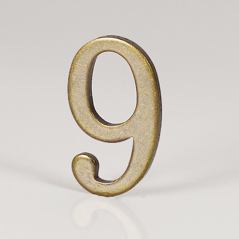 Bronze Color Door Number With Backing Adhesive House Number Apartment Door Number For Outdoor Hotel Home Mailbox Label