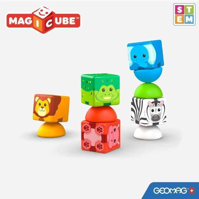 Magnetic Blocks - GEOMAG - Safari - 10 Pieces - Educational - Recycled Plastic - From 12 Months