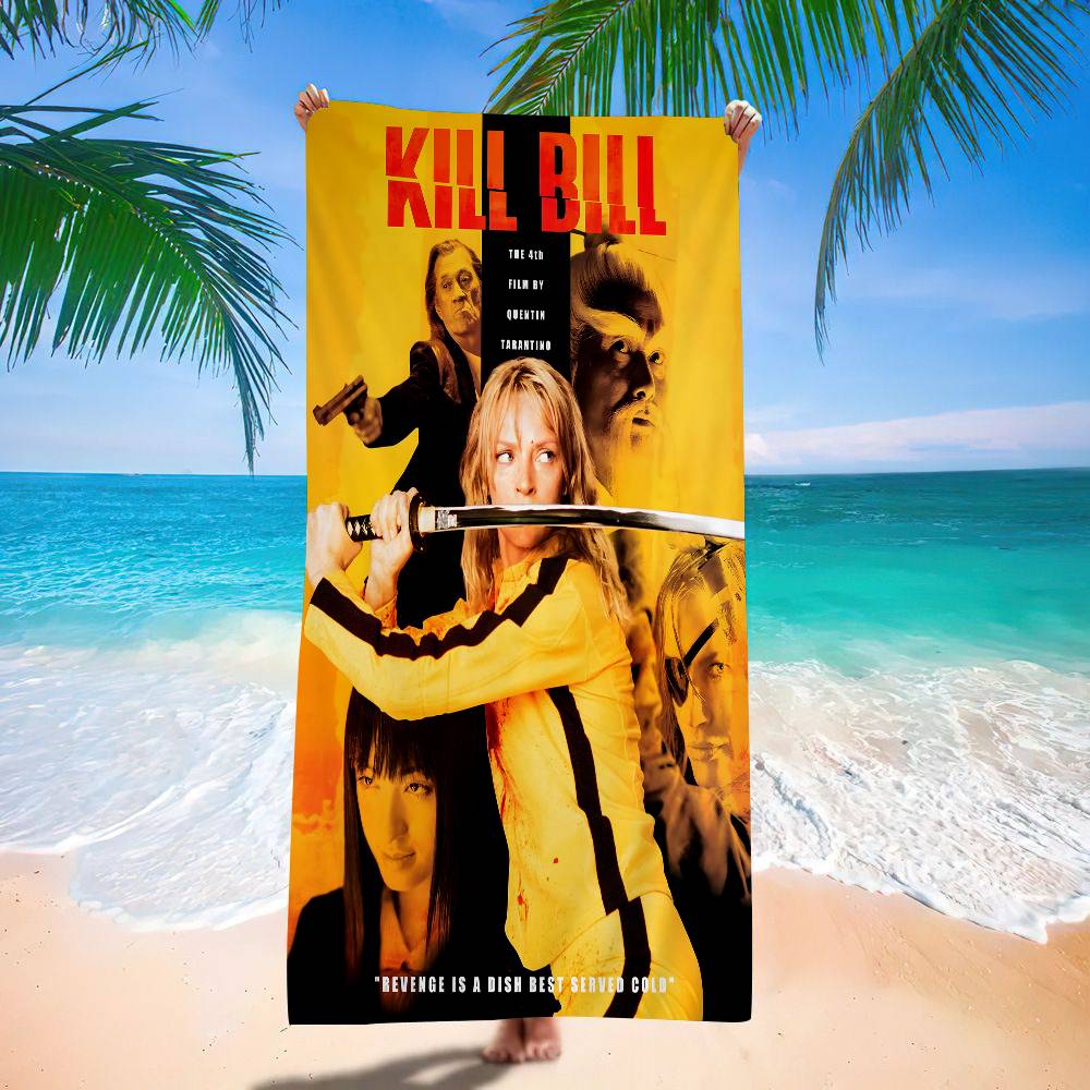 Classic Hot Movie Kill Bill Microfiber Blanket Quick Drying Beach Towels Oversized Printing Super Absorbent Pool Towel Blanket