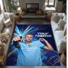 Erling Haaland Printed Crystal Velvet Rug Non‑Slip Crystal Velvet Carpet For Sofa Bedroom Indoor Home Decoration