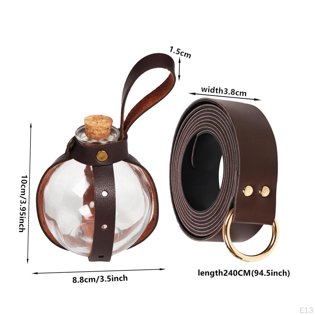 Viking Belt PU Leather Medieval 240cm Renaissance Costume Set Cosplay