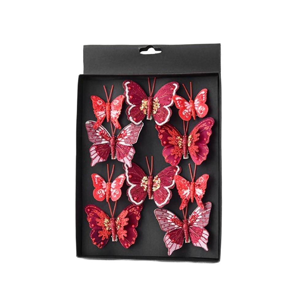 Eye-catching Visual Effect Butterfly Christmas Ornaments Holiday Decorations