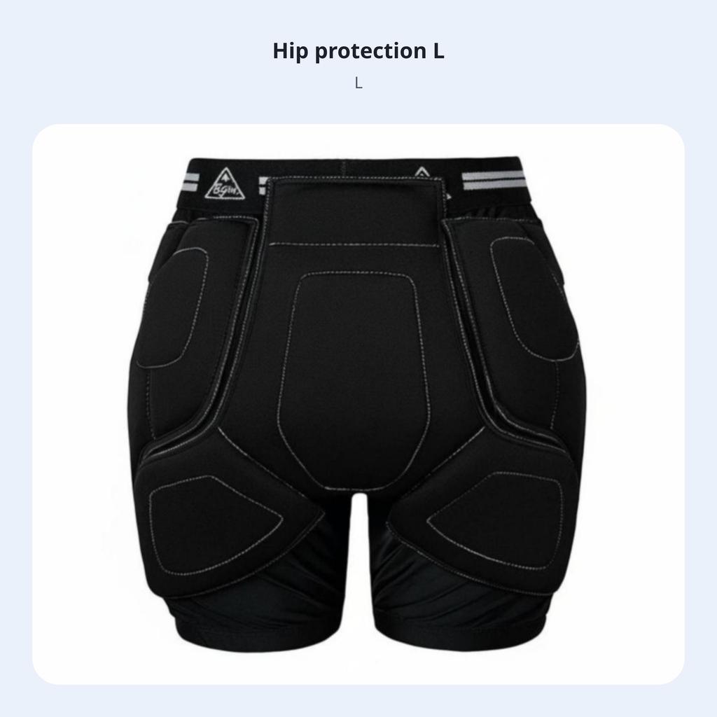 Ski Equipment Pelvic Pad & Knee Protector Set, Shock-Absorbing Pants, Unisex, Inner Wear, For Kids & Adults
