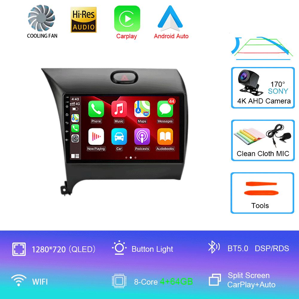 Android14 Carplay Auto For KIA K3 CERATO FORTE 3 YD Tuner 2013 2014 2015 2016 2017 Multimedia Player Video Car Radio WIFI+4G DSP