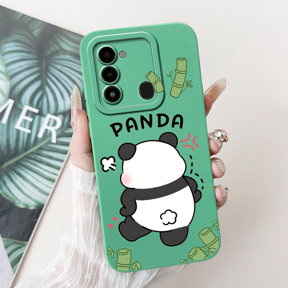 For Tecno Spark Go 2022 Case KG5 KG5h Cute Panda Cartoon Cover For Tecno Spark 8C Spark8C KG5k KG5j Phone Case Soft Fundas Coque
