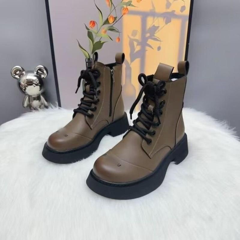Winter Plush Warm Boots Women's Cold-proof Thickened Martin Boots Large Cotton Snow Boots Plush Thick-soled Non-slip Short Boots