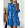 Spring Autumn Women's Casual Elegant Printed Shirt Dress, In Stock For Crossborder EU US Size