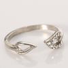 Fashion Women's Adjustable Rhinestones Leaves Opening Cuff Ring Jewelry Gift