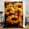 Vibrant Sunflower Bloom Design Print Blanket Soft and Cozy Perfect for the Living Room Bed Sofa or a Nap,gift