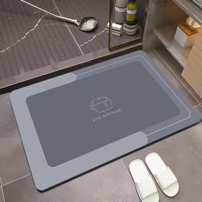 Alfombra de suelo de barro de diatomeas, alfombra de entrada para el hogar, cocina, alfombra de entrada simple, alfombra absorbente de baño, alfombra antideslizante de secado rápido