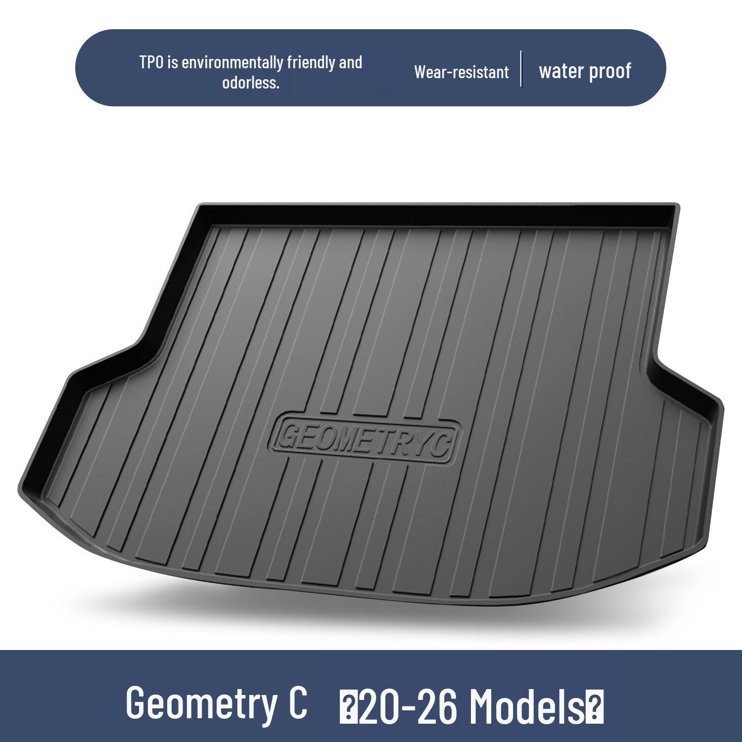 Geely Geometry C Trunk Mat: TPE Waterproof Tail Box Protector for Interior Modification 100x90