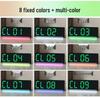 LED Color-Changing Wall Clock RGB Display, Multi-functional Alarm Clock, Large 6677R.
