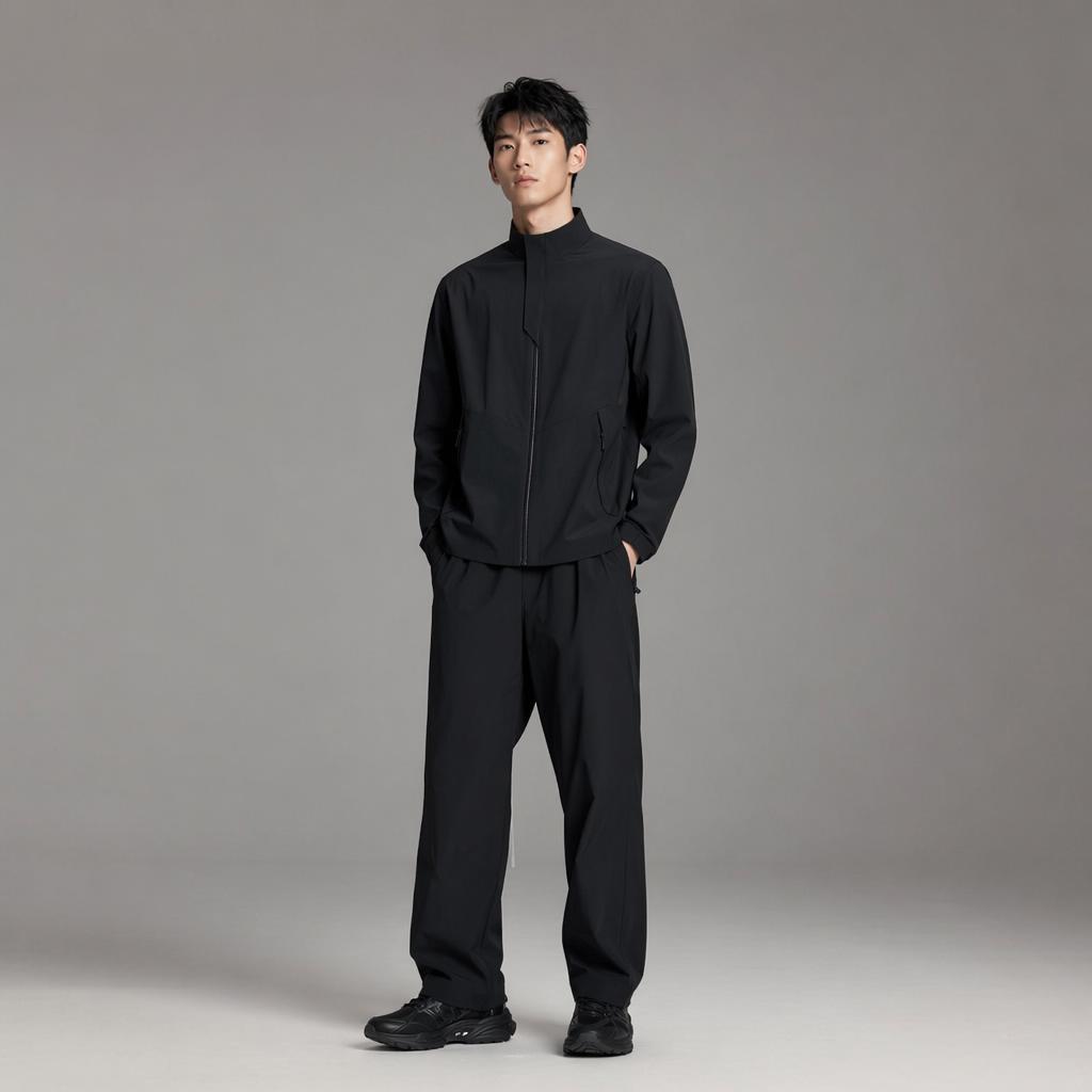 Anta Business Champion All-Weather Series Summer 2026 Mens Woven Sports Jacket T-Shirt Men tops Basic-Black 152610618-3