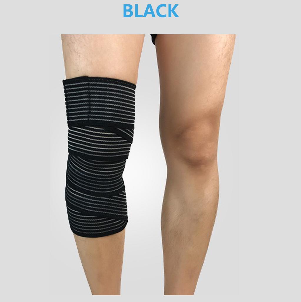 1 Pc Knee Wraps For Leg Calf Thigh Long Elastic Support Wrap Brace Compression Bandage For Weight-Lifting Powerlifting Squats