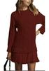 2025 Autumn/Winter Women's Knitted Solid Color Sweater & Short Skirt Set - Casual Bestseller