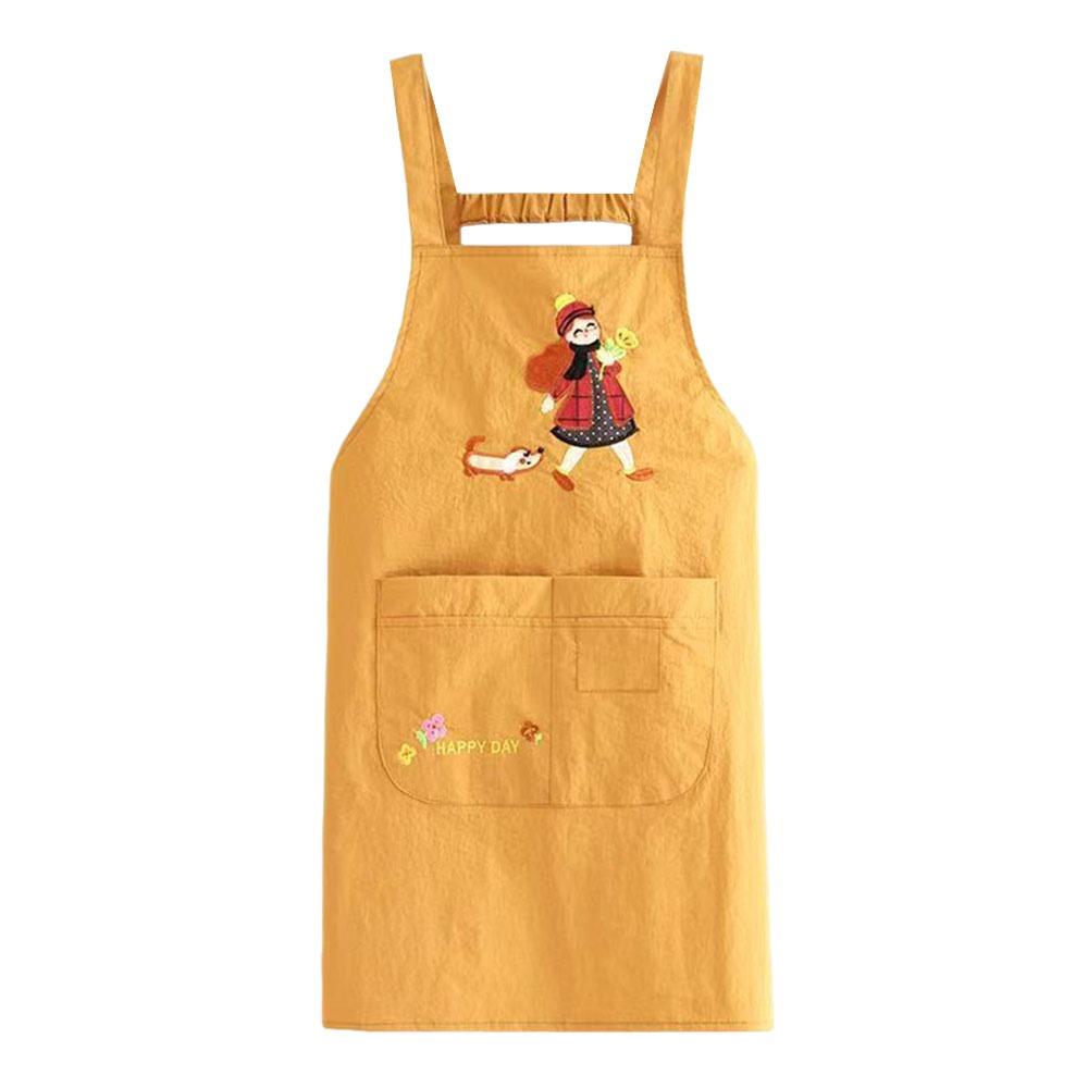 Creative Cartoon Kitch Apron Waterproof Anti-fouling Cooking Baking Bibs Sleeveless Breathable Chef Apron for Home Kitchen