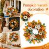 Maple Leaf Pumpkin Hydrangea Wreath for Front Door Window Outdoor Fall Decor