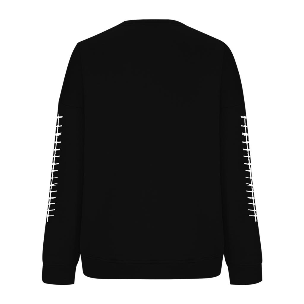 Women's Casual Fashion Round Neck Long Sleeve Halloween Printed Sweatshirt