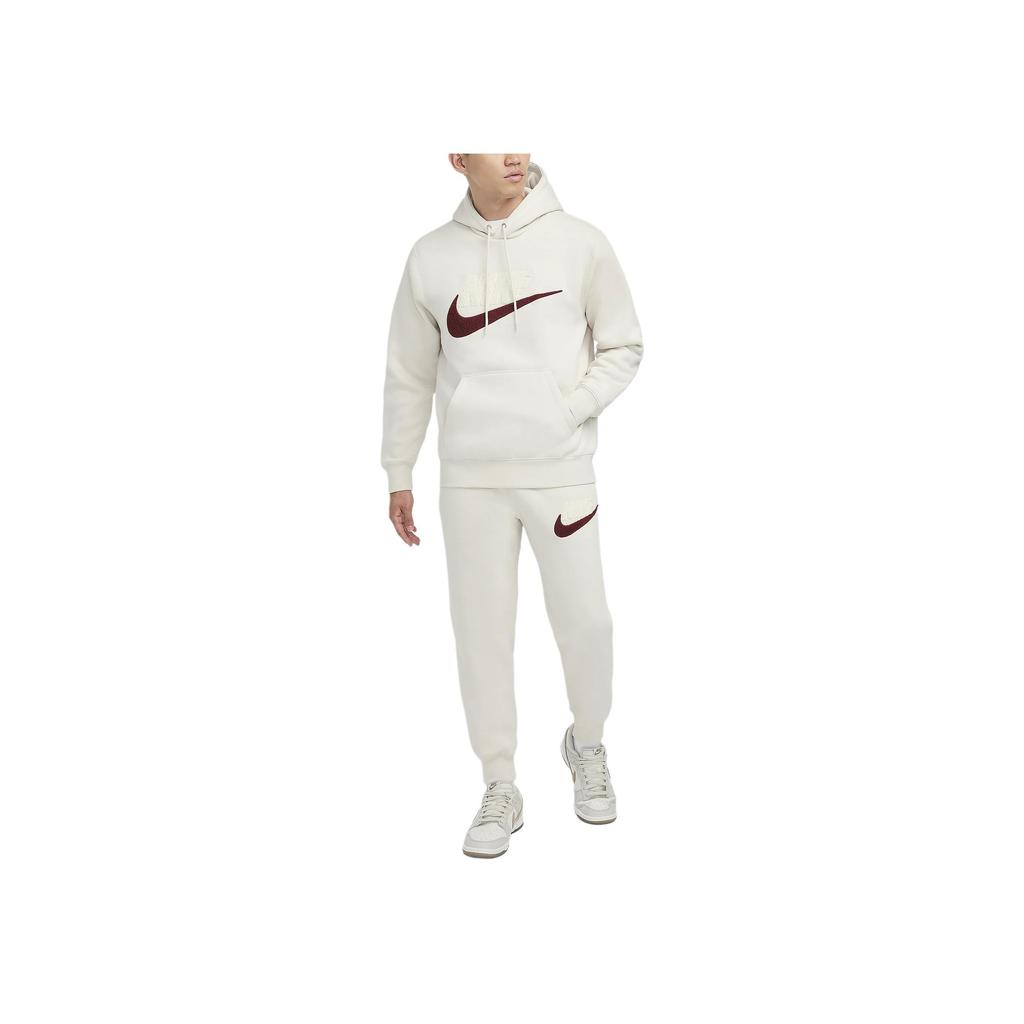 Nike Club Fleece Logo Pullover Hoodie Men Hoodies Light-Full-Wood-Brown FN3105-104