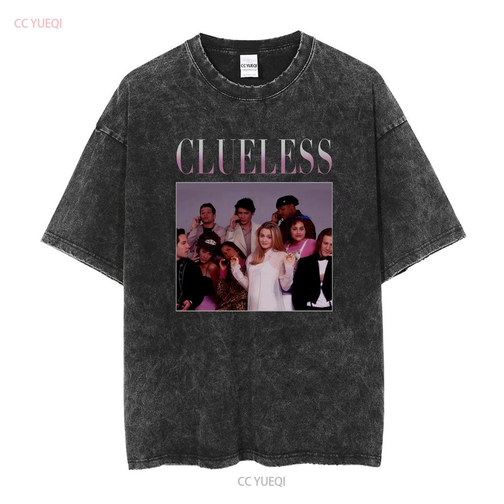 Clueless Movie Characters Vintage T Shirt vintage Washed graphic designer clothes homme Unisex Stretched Breathable streetwear