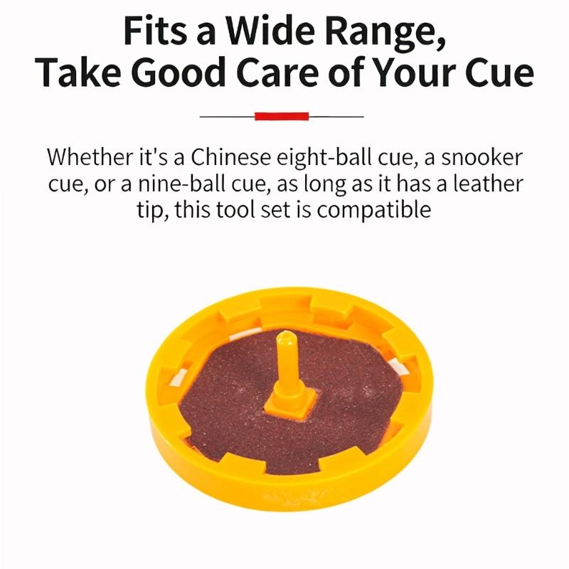 Billiard Pool Cue Repair Set Plastic Pool Repair and Replacement Clamp Tool Billiard Cue Tips Burnisher Maintenance Tool