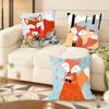 Fox Cute Woodland Cushion Cover Soft Plush Throw Pillow Cover  DoubleSided Printed Cushion Case  Cozy Sofa  Home Decor