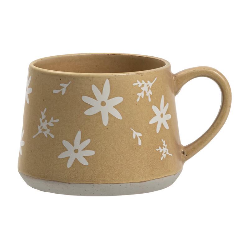 OLOEY Retro Bean Leaf Ceramic Mug
