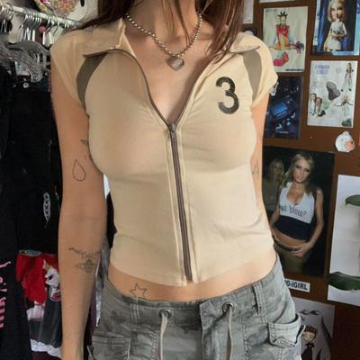 Solid Zipper Tank Tops Sleeveless Tees For Women Sexy Vest Patchwork Colors Girls Y2K Tops Street Wear Sports Tops Gym Vest Leisure T-shirts