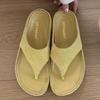 Fashion High Quality Pointed Toe Frosted Leather Flip Flops Women Summer Outdoor Clip Toe Flat Sandals Fashion Simple Comfort Beach Shoe