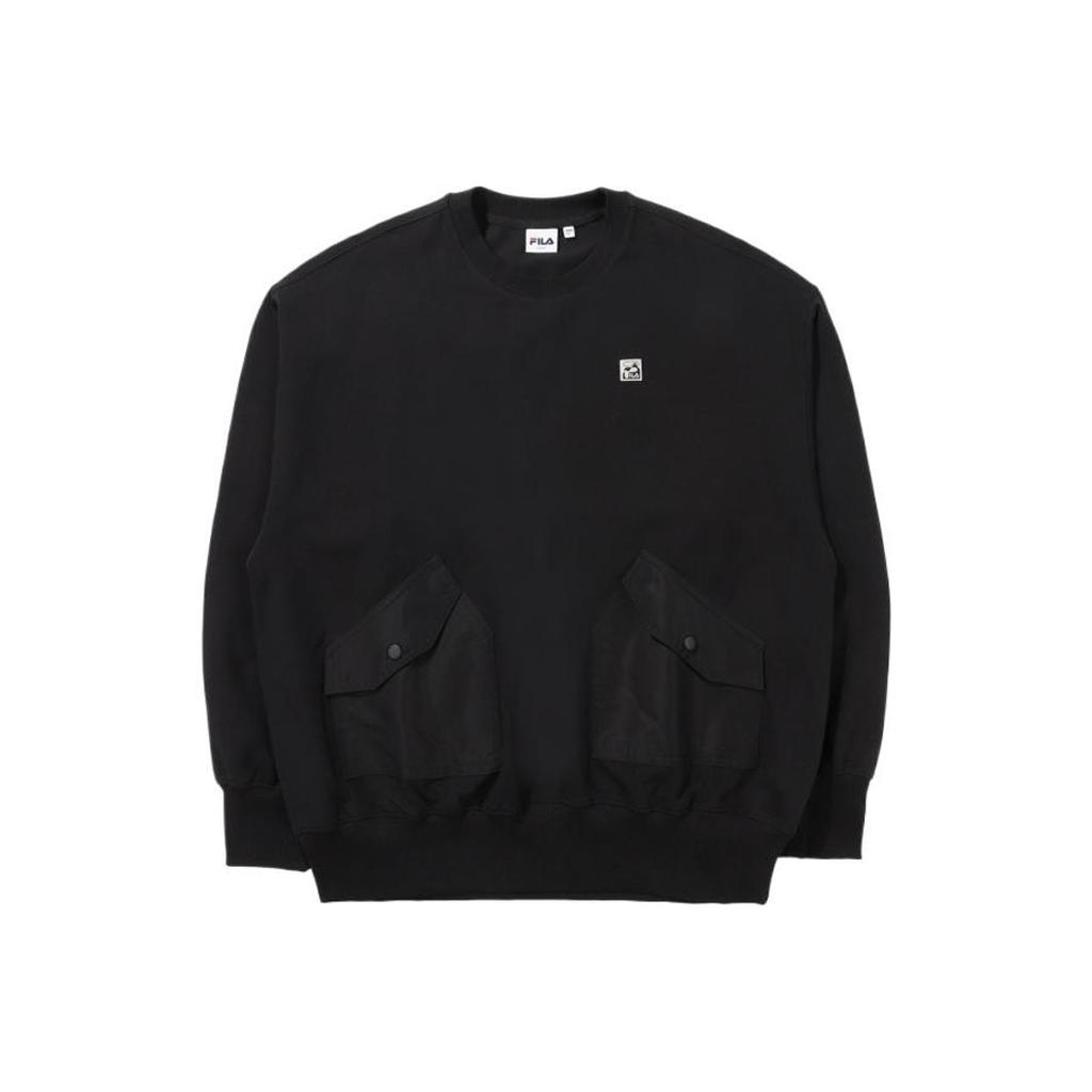 FILA Sweatshirts Men's Black Crew Neck Moderate Regular FS2POE1E01X-BLK