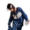 Pure cotton loose and cute long-sleeved trousers lace bow going out spring loungewear suit misty rain sweet dream