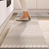 Kitchen Mat Pvc Waterproof Vinyl Carpet Oil-proof Non-slip Floor Mats Home Decoration Simple Line Style Leather Rug Alfombras
