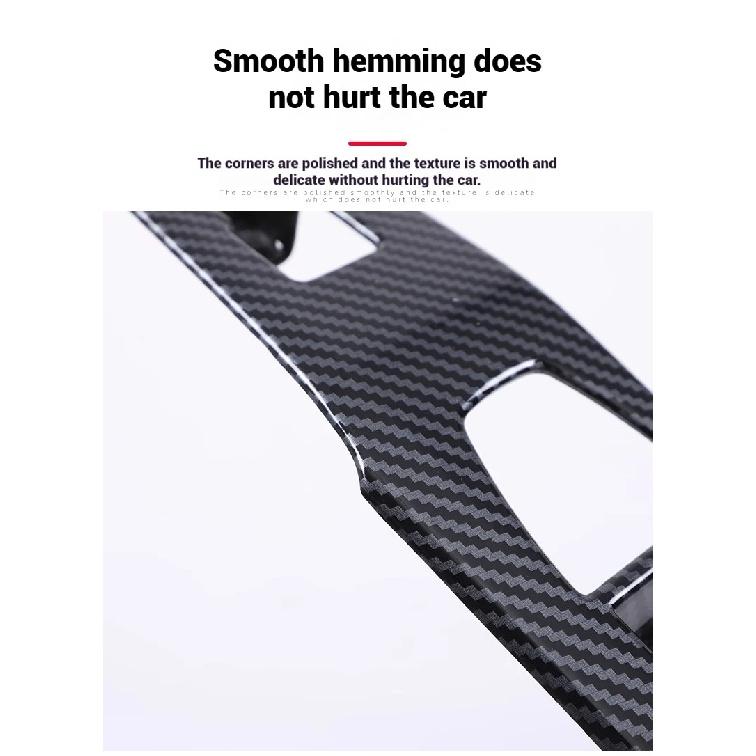 For BMW X3 G45 2025 Carbon Fiber Texture The Glass Key Frame of the Car Window Lift Panel Is Decorated with Interior Accessories