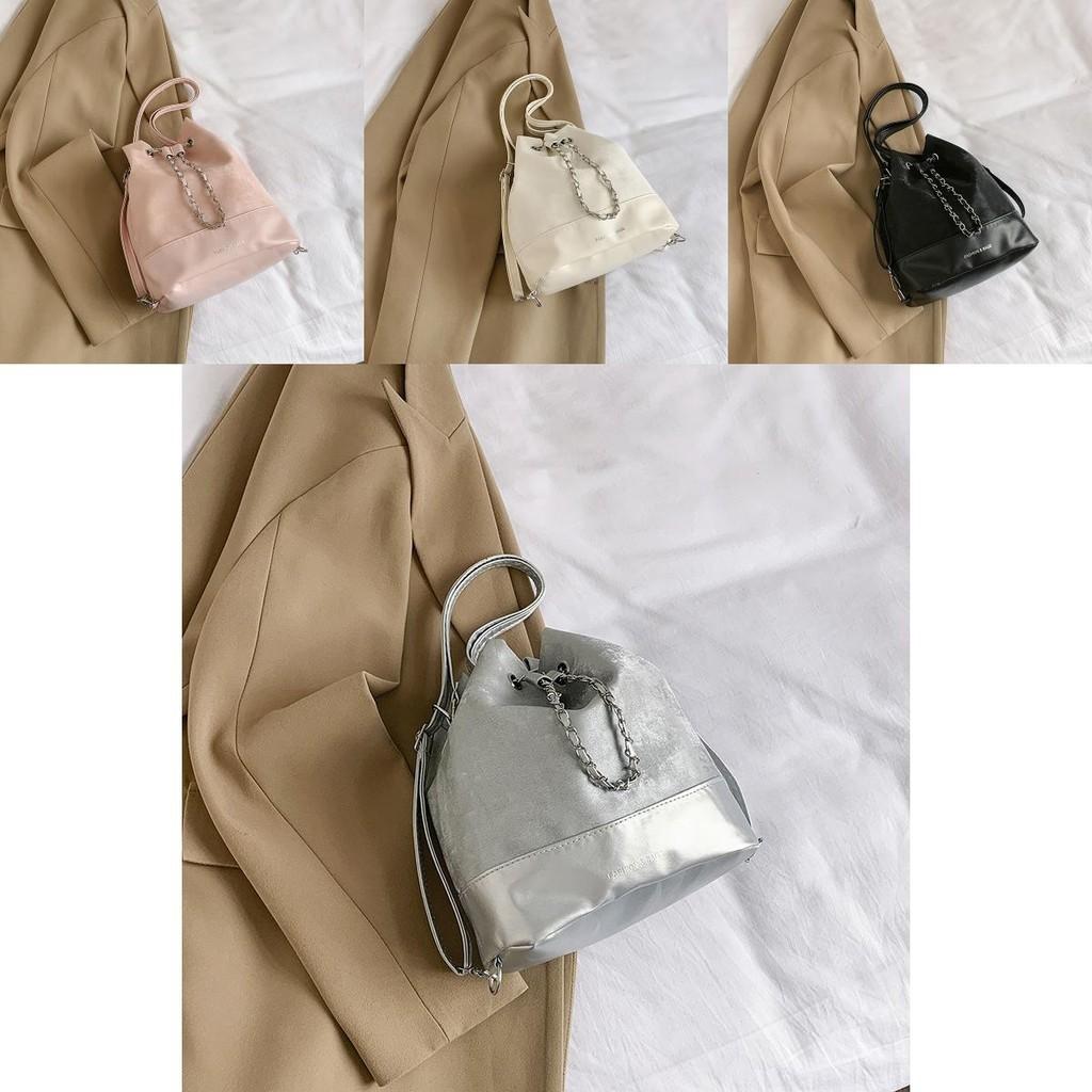 Schicke Kettenschultertasche für Damen Trendige Eimerform Mode 2024 Neue Kollektion