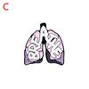 Dripping Oil Cartoon Bag Accessories Clothes Lapel Pin Brain Lung Brooch Enamel Pins Anatomy Heart