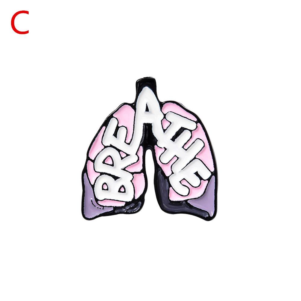 Dripping Oil Cartoon Bag Accessories Clothes Lapel Pin Brain Lung Brooch Enamel Pins Anatomy Heart