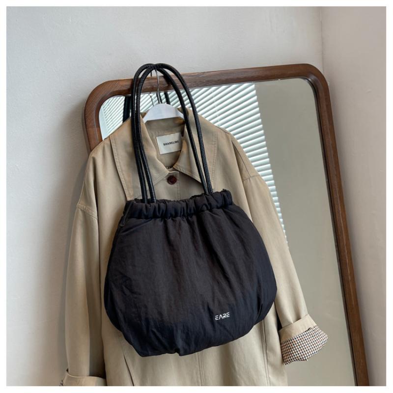 Lässige, flauschige Tasche für Damen, große Kapazität, einzelne Schultertasche, Baumwollhandtasche, ultraleichte Umhängetasche