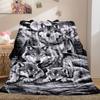 1Pc Wolf Pack Print Flannel Blanket, High Quality Comfortable for All Seasons, Home Decor, Warmth and Comfort, Perfect for Christmas Gifts16