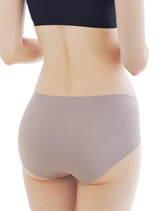Bambi Water Seamless Smooth and Solid Color Mauve Women's Panties, Underwear, Co-ordination Available, Comfortable, Deep-Fitting, (L, Gray)