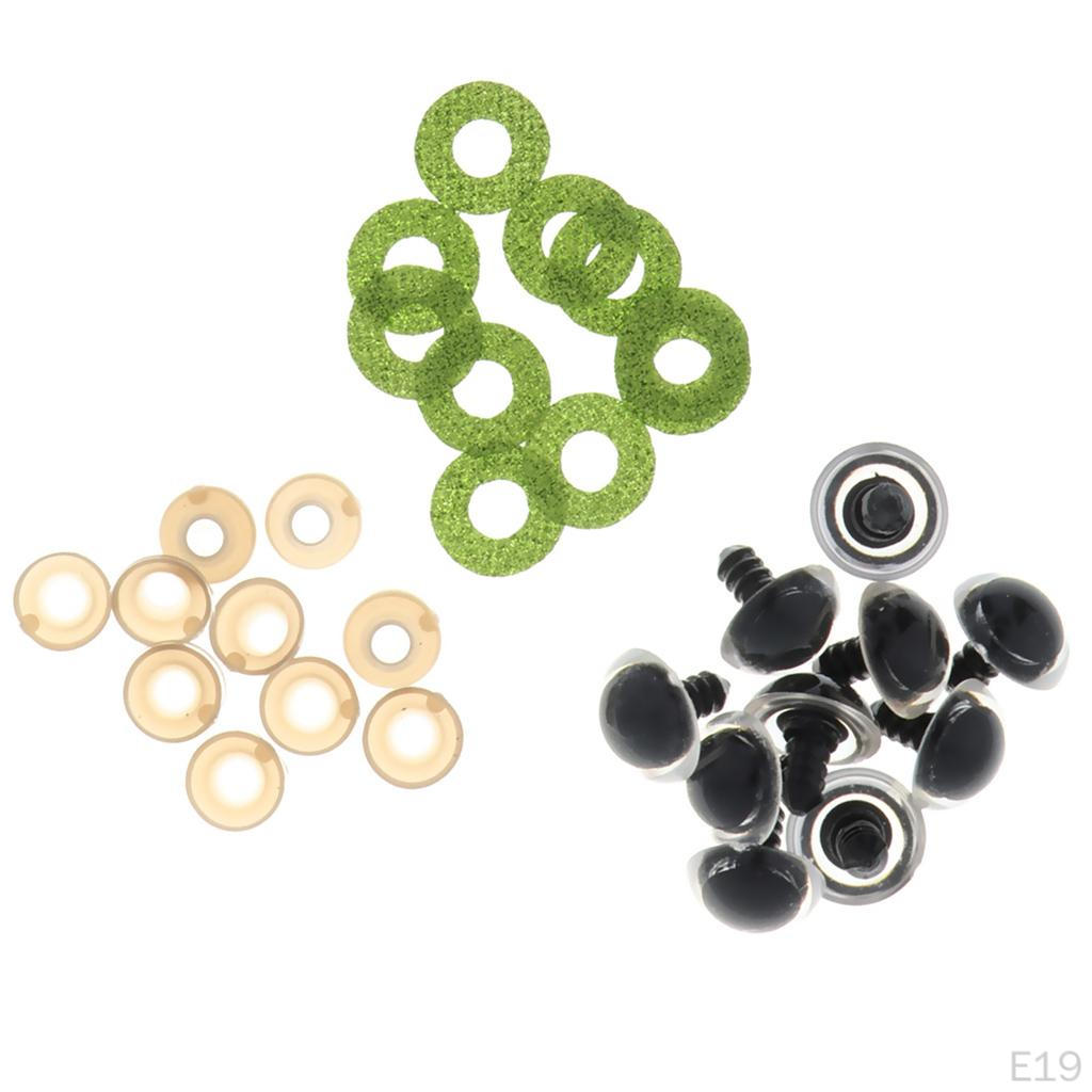 10x Glitter Safety Teddy , 24mm