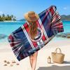 New York Rangers Customized Name Text Beach Towel, Soft Absorbent Towel Beach Pool Travel Personal Gift
