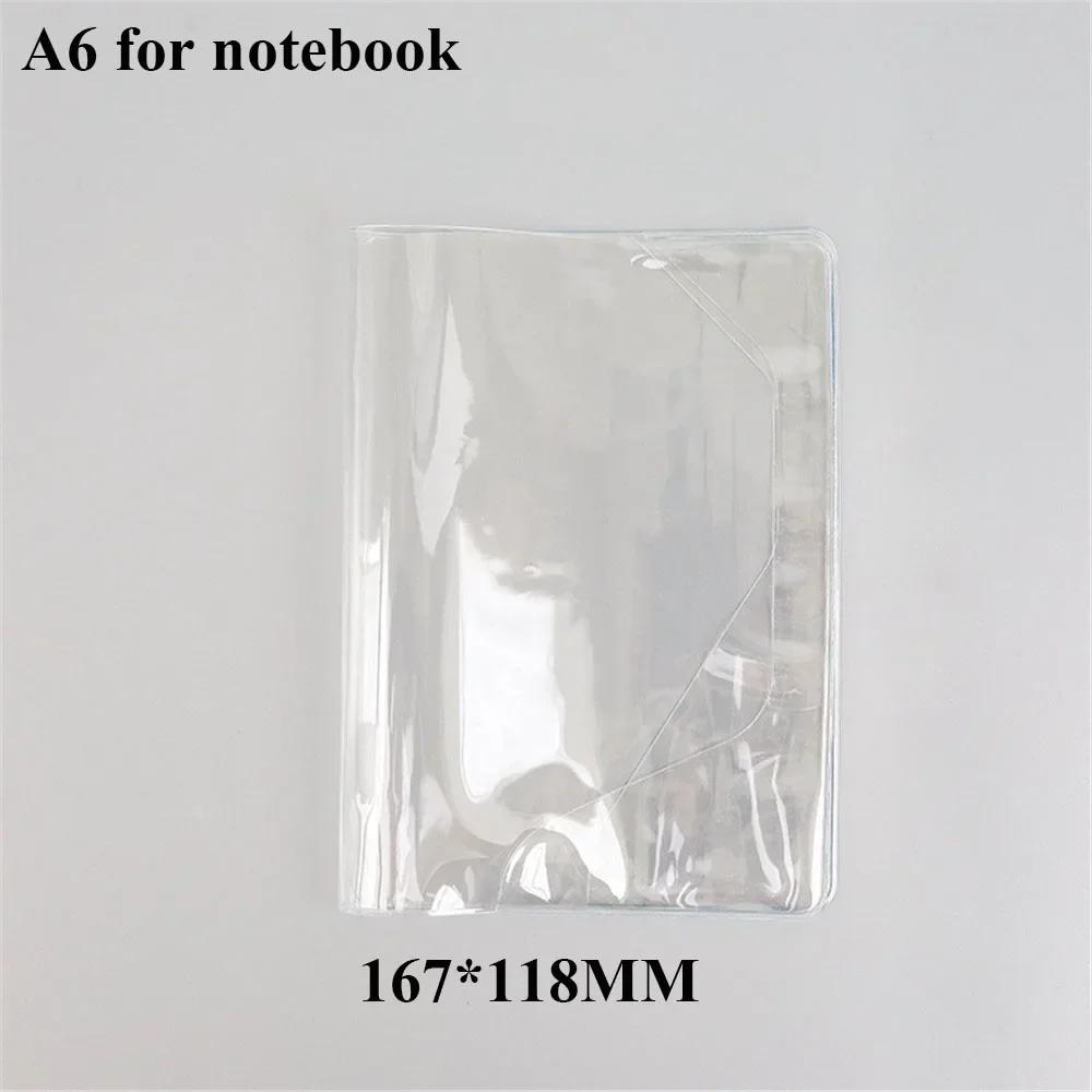 Manson protector transparent din PVC impermeabil pentru caiete A6 A5, jurnale, planificator, agendă, copertă protectoare, rechizite de birou