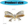 Elegant Crystals Bowknot Brooch Alloy Jewelry Accessory for Women Gift