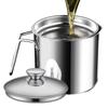 Oil Dispenser Bottle Stainless Steel Fine Mesh Filter Food Grade for Olive Soup Storage Cooking Frying Home Apartment  Camping