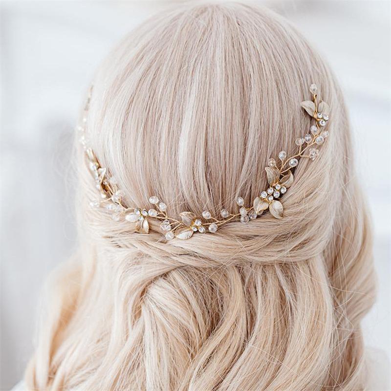 Pearl Leaf Comb Headband Women Tiara Headband Wedding Accessories Headband High Quality Exquisite Garment Accessories