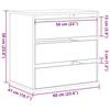 Drawer Chest Black 61 x 41 x 58 cm Engineered Wood