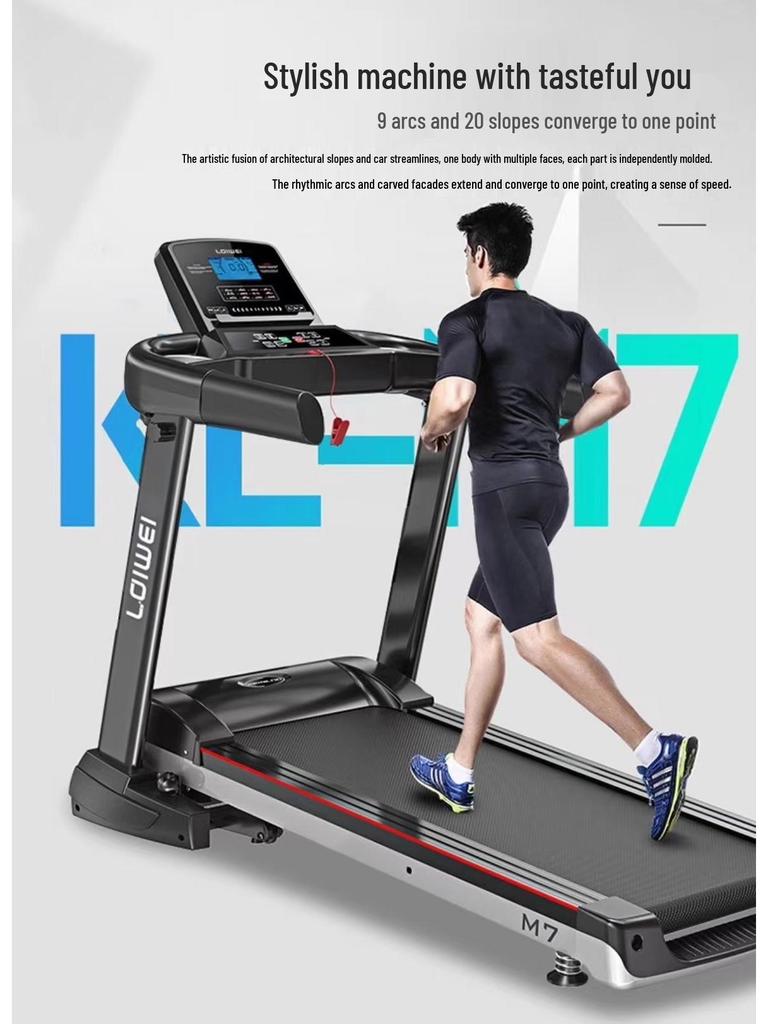 Ludway M7 Foldable Shock-Absorbing Home Treadmill