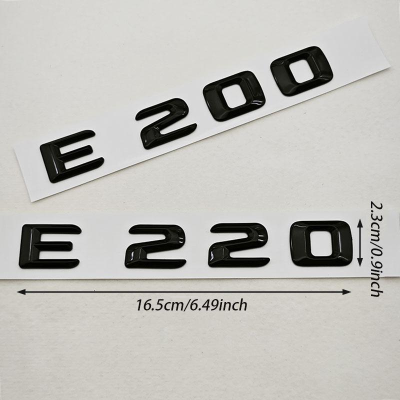 Glossy Black E200 E220 E300 E320 Rear Trunk Letters Badge Emblem for W212 W213 E Class Car Styling Replacement Accessories