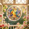 Stained Glass Window Hanging,Bird Scenery Suncatchers for Home Decors Acrylic Puzzle Sun Catcher Ornament Birthday Gift