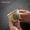 1 Pc Chinese Vintage Coarse Pottery Tea Cup Handmade Zodiac Ceramic Tea Bowl Household Teaware Personal  Master Teacup 150ml